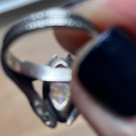 rainbow moonstone medusa devotion ring sz 4.75 - Picture 9 of 9
